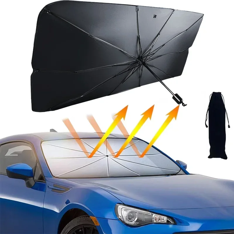 Car Sunshade Windshield Umbrella Foldable - Parasole Pieghevole per Parabrezza Auto, Protezione