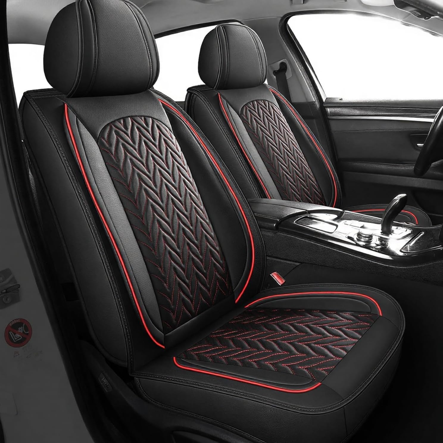 Leather Car Seat Covers Full Set Universal - Protezione Universale per Sedili Auto, Set