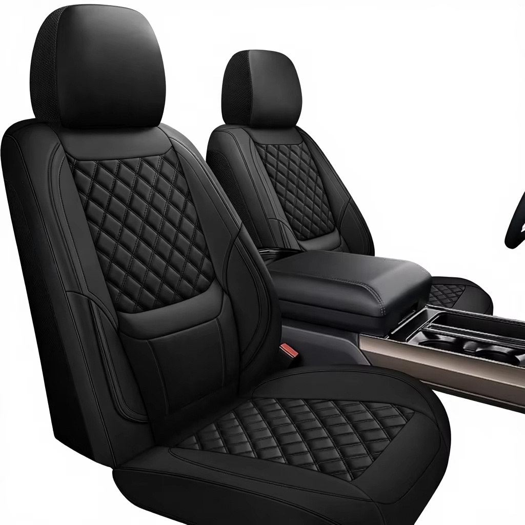 Leather Car Seat Covers Full Set Universal - Set Completo di 4 Coprisedili Universali