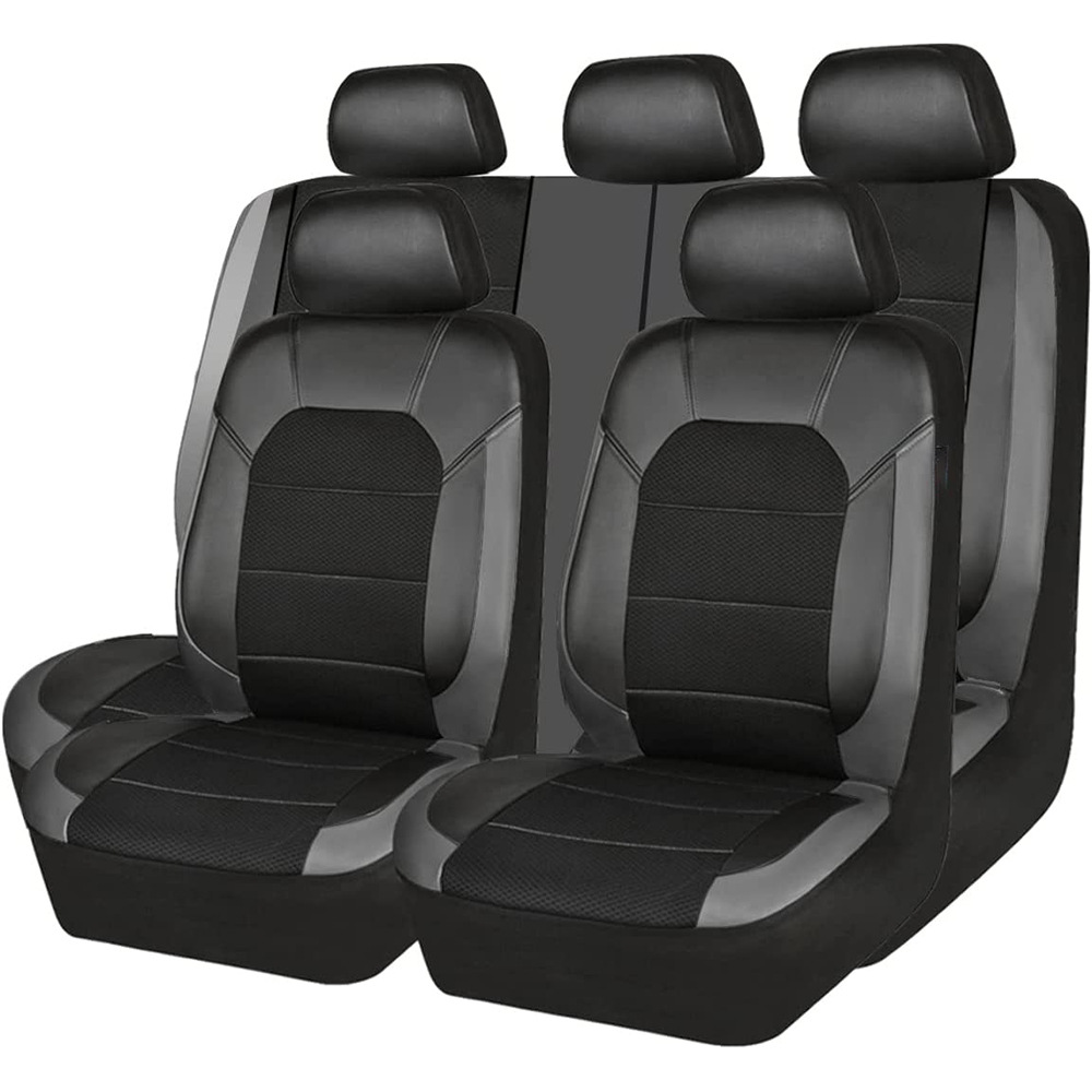 Leather Car Seat Covers Full Set Universal - 9 pezzi/set coprisedile per auto in