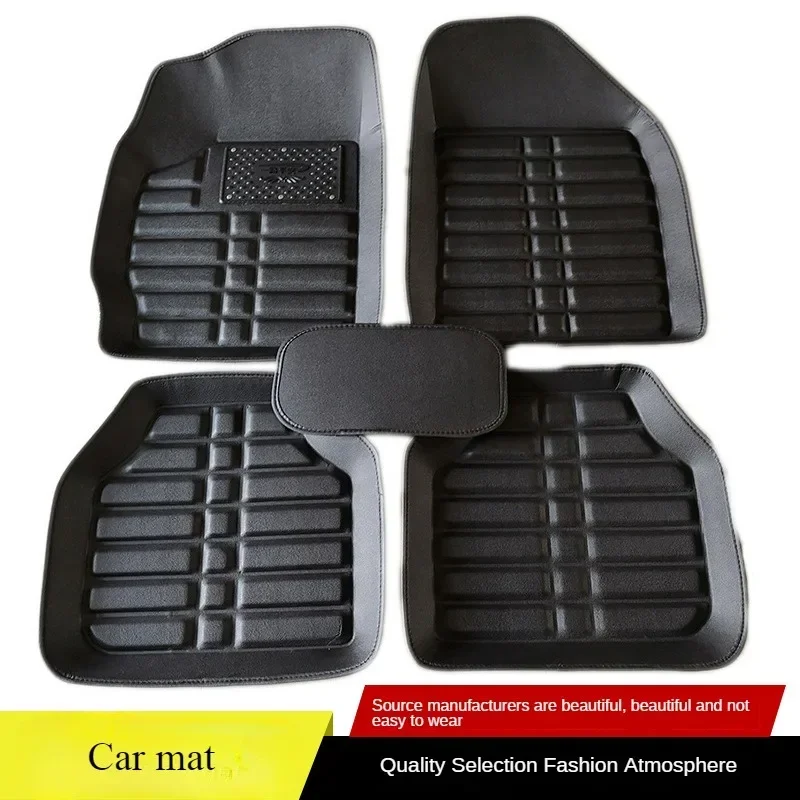 Car Floor Mats Universal Waterproof Leather - 5 pezzi Premium facile da pulire