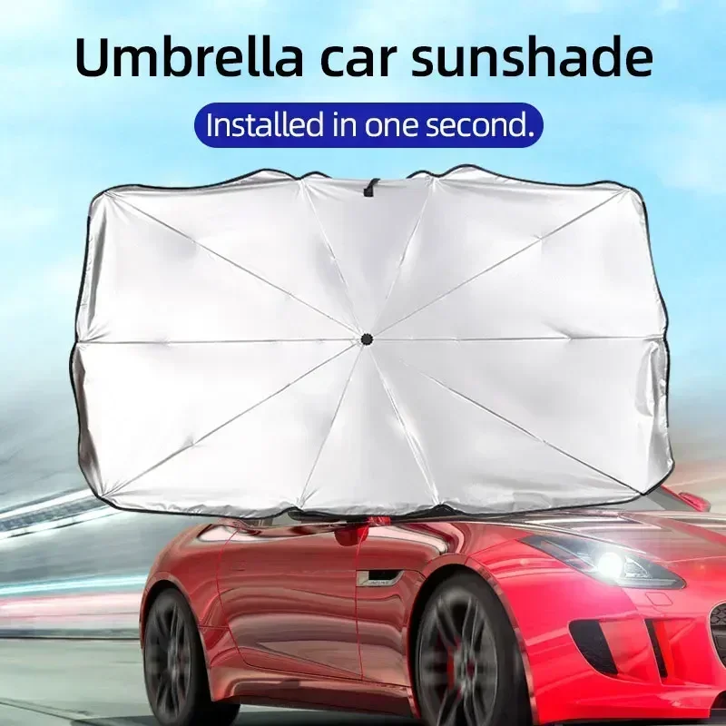 Car Sunshade Windshield Umbrella Foldable - Parasole Pieghevole per Parabrezza Auto, Protezione
