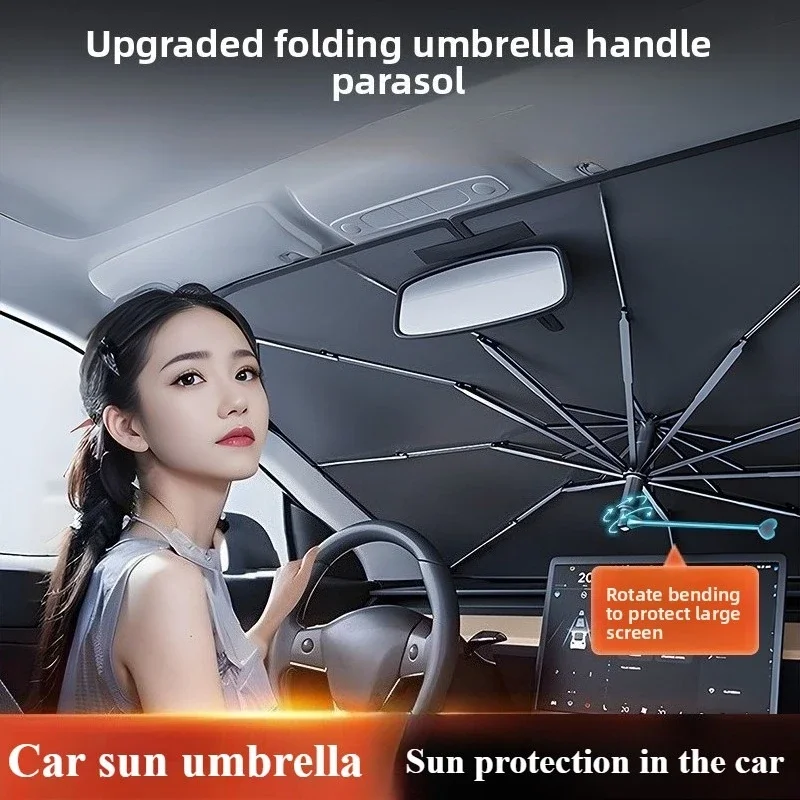 Car Sunshade Windshield Umbrella Foldable - Parasole per Auto, Ombrello Pieghevole per