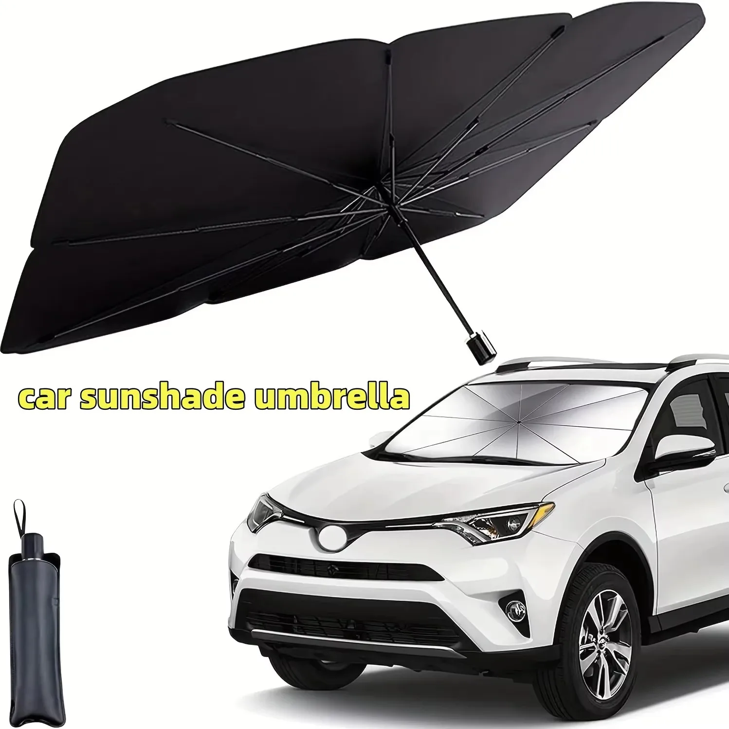 Car Sunshade Windshield Umbrella Foldable - Parasole Pieghevole Multifunzione per Parabrezza Auto,