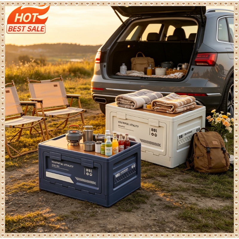 Car Trunk Organizer Foldable Storage Box - Contenitore portaoggetti da esterno pieghevole per