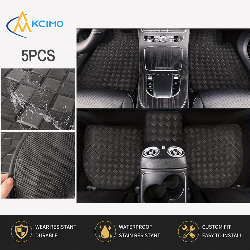 Car Floor Mats Universal Waterproof Leather - 5 tappetini per auto in pelle