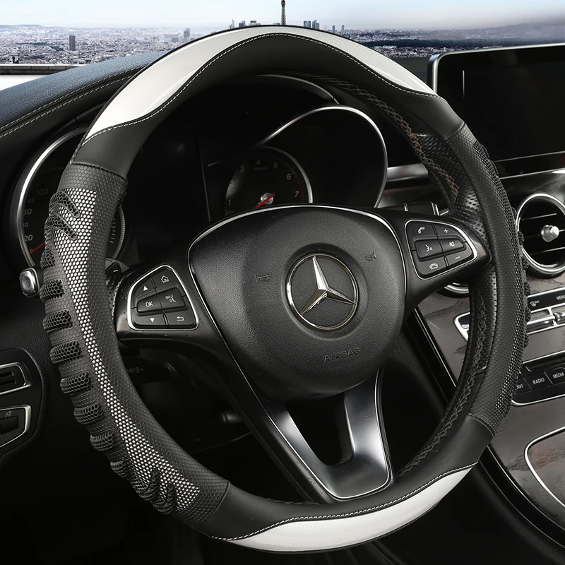 Car Steering Wheel Cover Anti Slip Breathable - Coprivolante per auto tridimensionale a nido