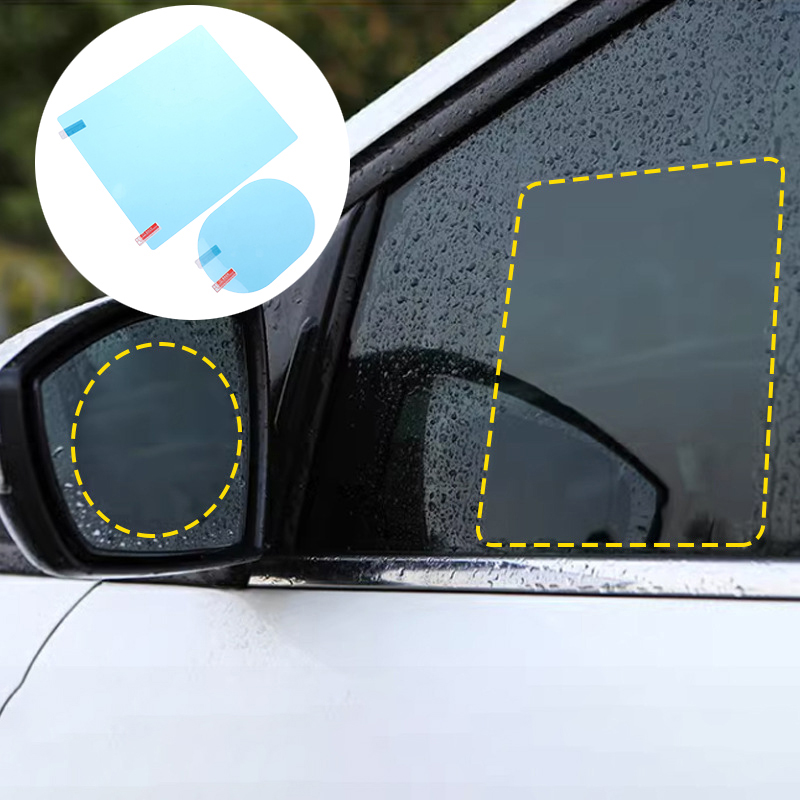 Anti Glare Car Rearview Mirror Film - 4 Pezzi Pellicola Protettiva Antiappannamento Antiriflesso