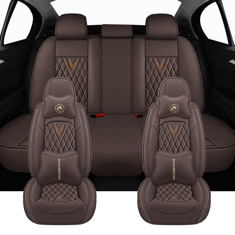 Leather Car Seat Covers Full Set Universal - Set completo Coprisedili per auto universali