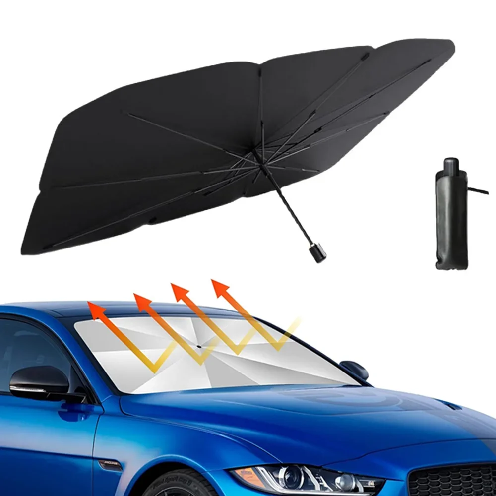 Car Sunshade Windshield Umbrella Foldable - Ombrellone Parasole Portatile per Auto, Protezione