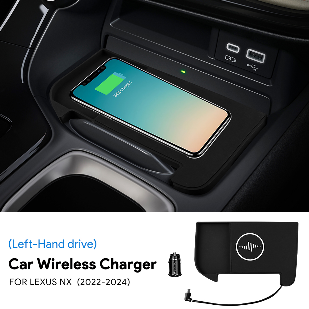 Wireless Car Charger Mount Fast Charging - Per Lexus NX 2022 2023 2024