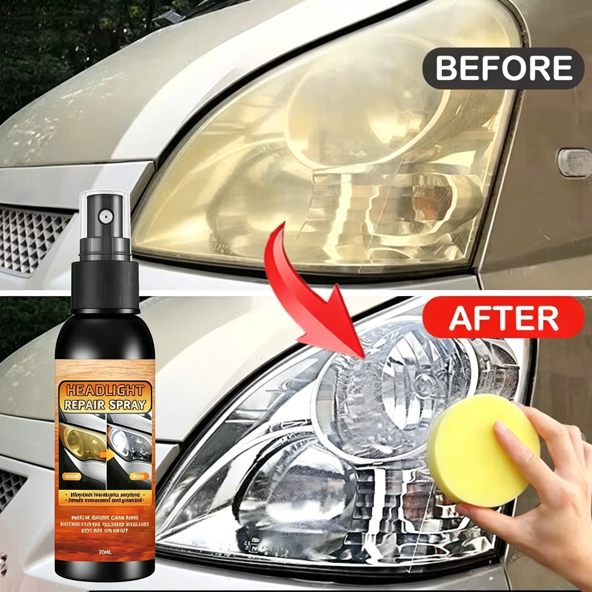 Car Scratch Repair Polishing Wax Paste - Kit di Restauro e Lucidatura Fari
