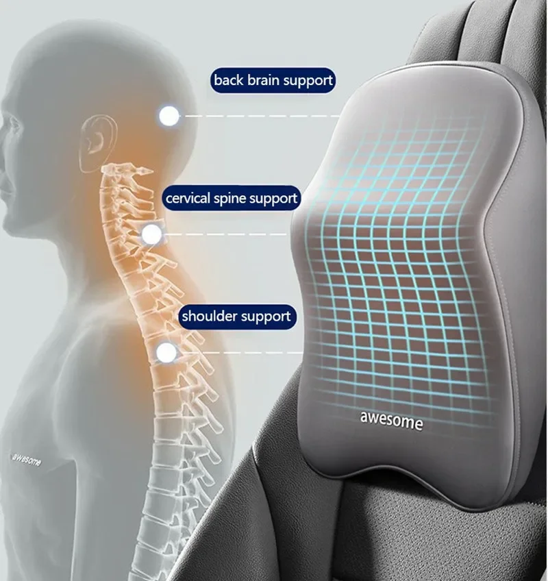 NUOVO Supporto per la schiena  - Memory Foam Car Neck Pillow Lumbar Support recensione e prezzo
