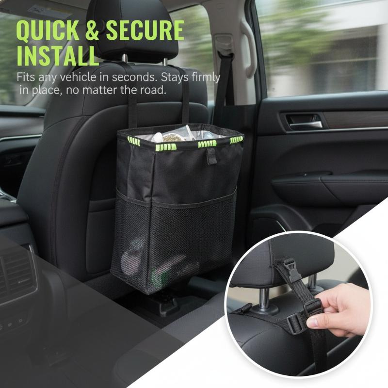 Cestino per Rifiuti Pieghevole - Waterproof Car Trash Can With Lid recensione e prezzo