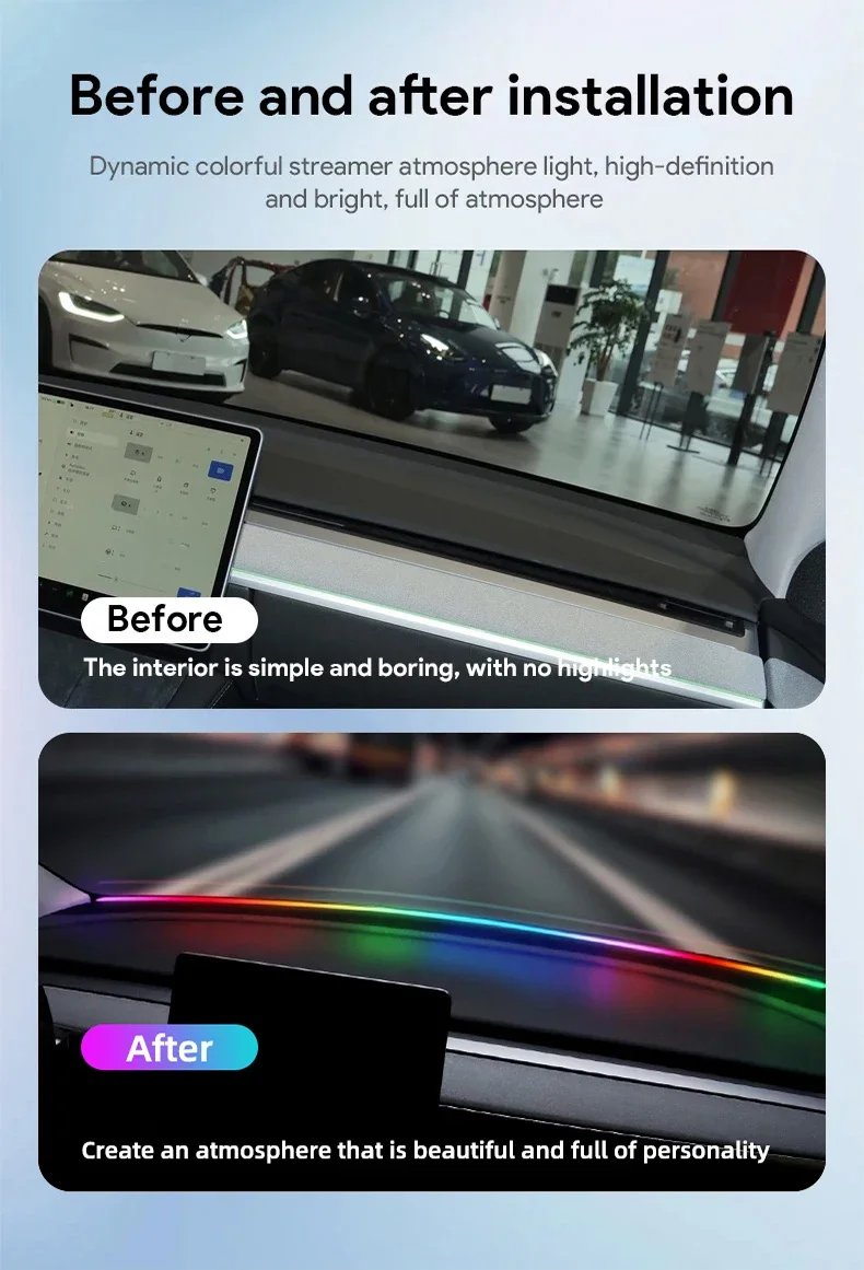 140/150 CENTIMETRI LED Auto Lu - Led Ambient Interior Car Lights App Control recensione e prezzo