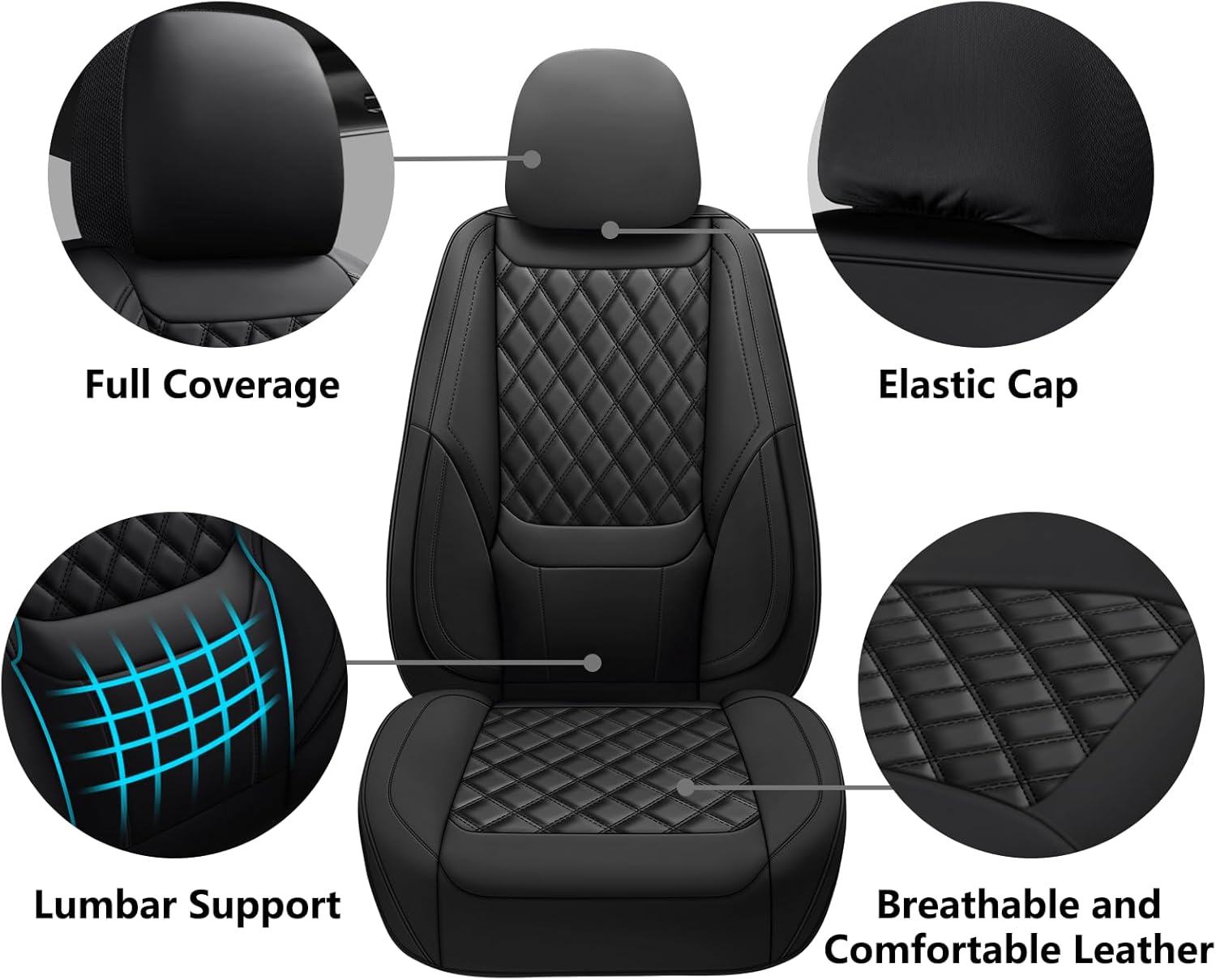 Set Completo di 4 Coprisedili  - Leather Car Seat Covers Full Set Universal recensione e prezzo