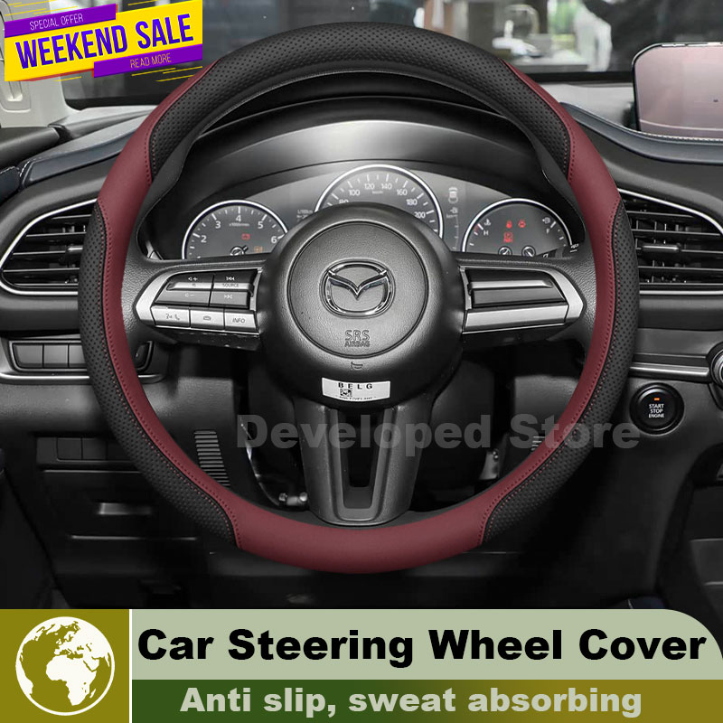 Coprivolante in Pelle per Mazd - Car Steering Wheel Cover Anti Slip Breathable recensione e prezzo