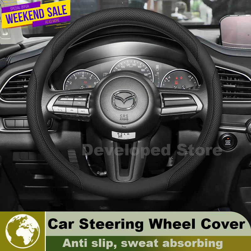 Coprivolante in Pelle per Mazd - Car Steering Wheel Cover Anti Slip Breathable recensione e prezzo