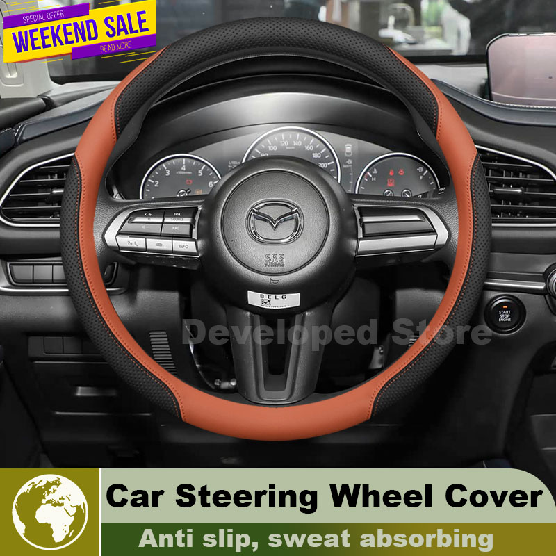 Coprivolante in Pelle per Mazd - Car Steering Wheel Cover Anti Slip Breathable recensione e prezzo