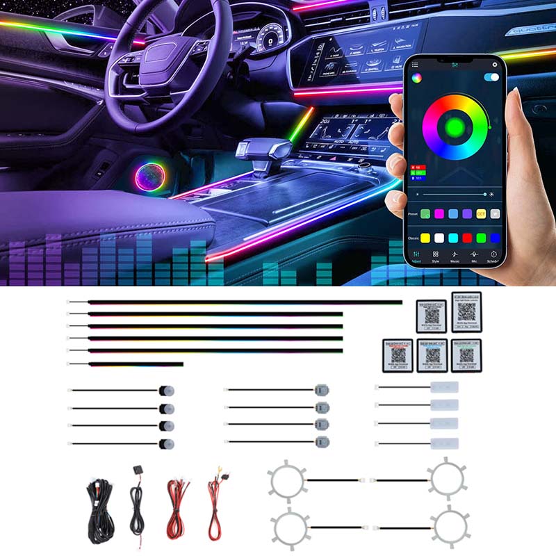 Kit Luci LED per Interni Auto  - Led Ambient Interior Car Lights App Control recensione e prezzo