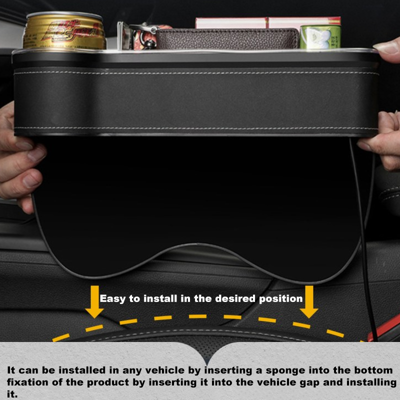 Scatola portaoggetti per fessu - Seat Gap Filler Organizer With Usb Charger recensione e prezzo