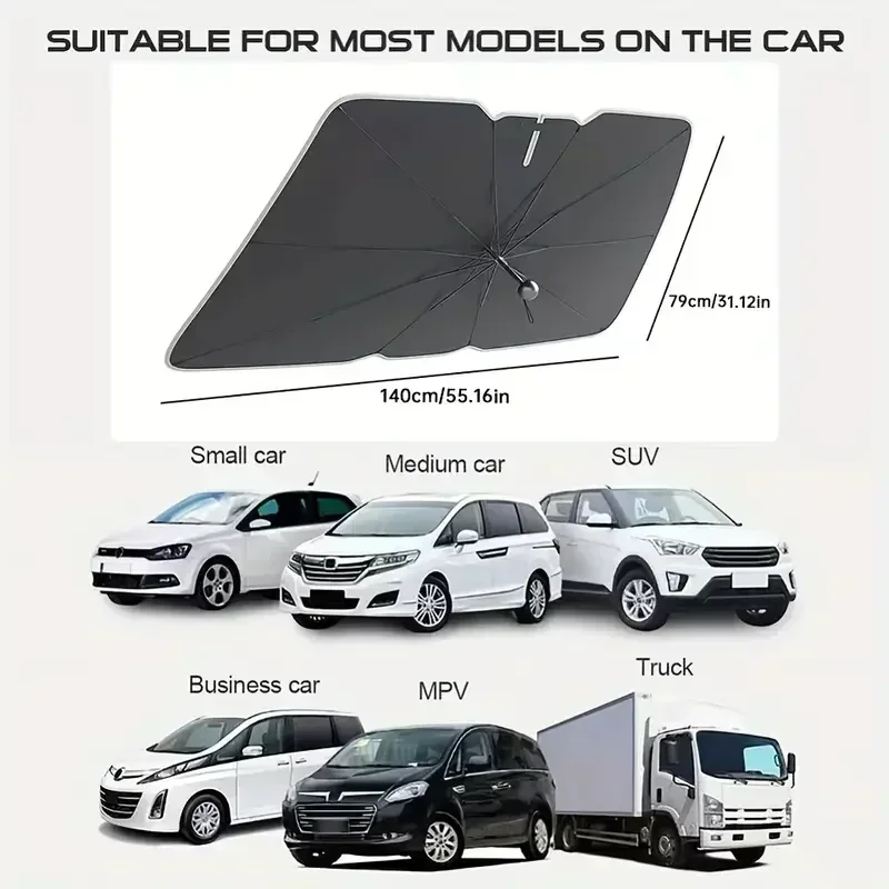 Parasole Pieghevole Multifunzi - Car Sunshade Windshield Umbrella Foldable recensione e prezzo