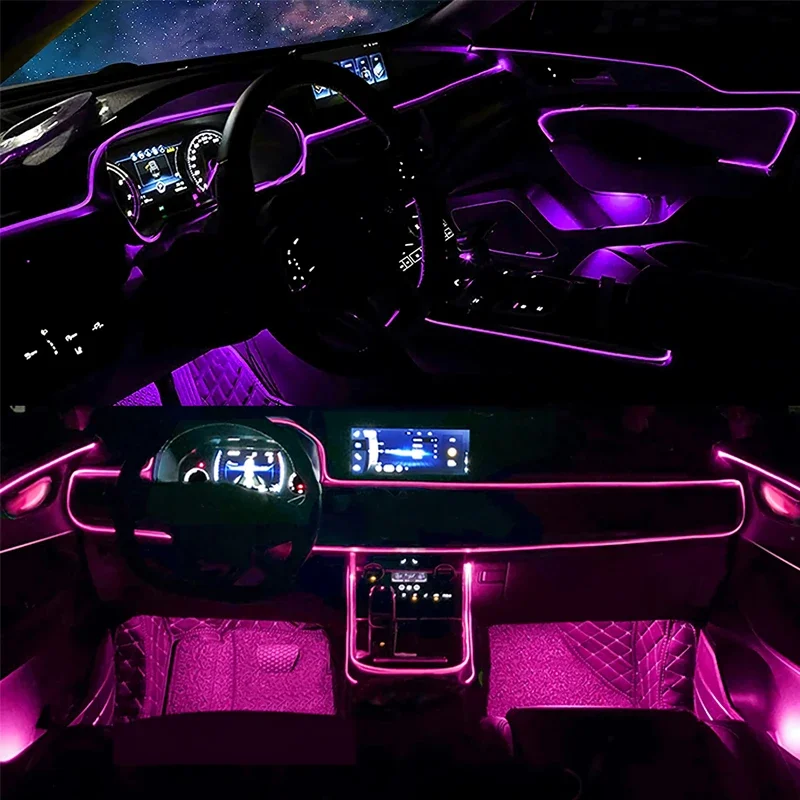 Luci flessibili a filo EL con  - Led Ambient Interior Car Lights App Control recensione e prezzo
