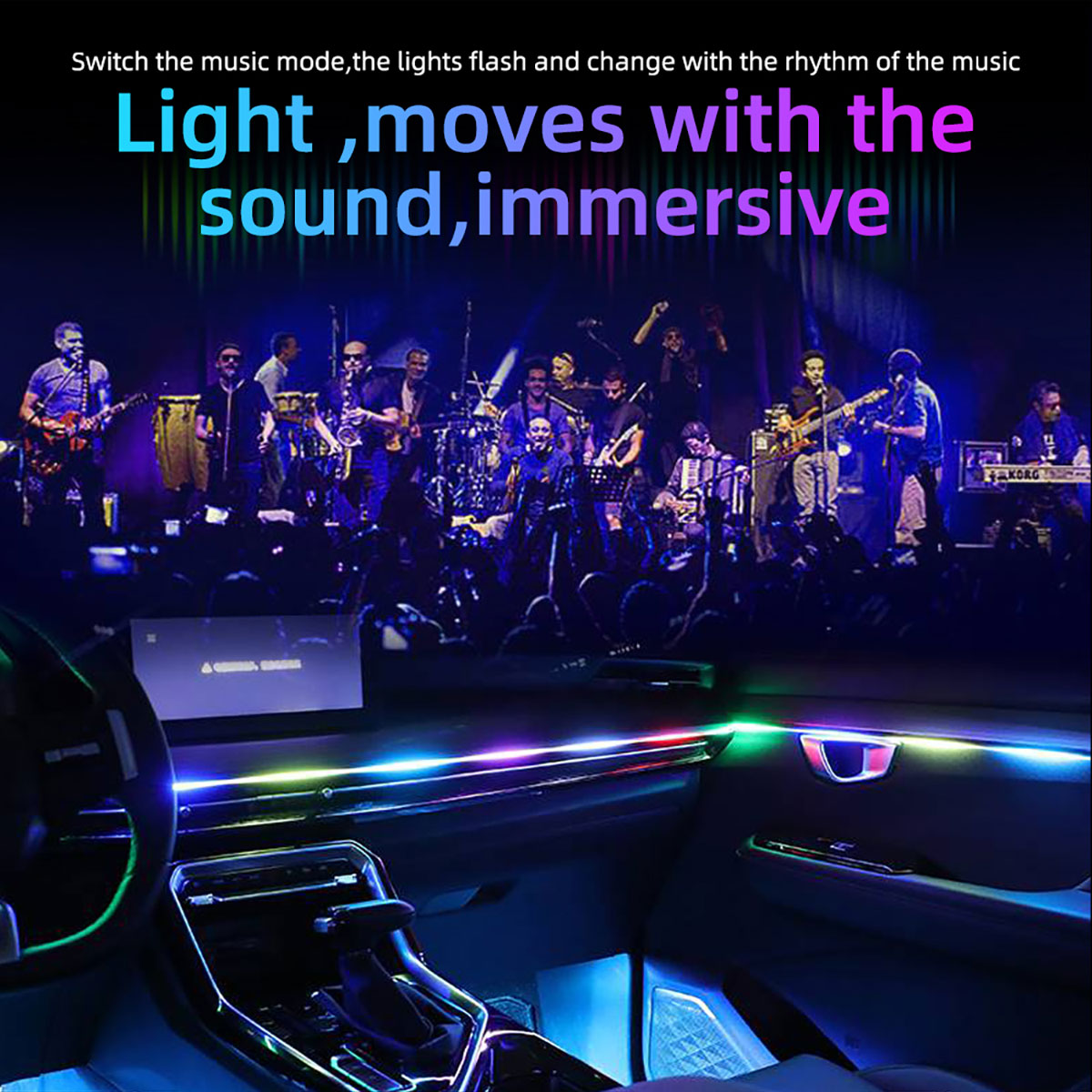 Luci ambientali a LED per auto - Led Ambient Interior Car Lights App Control recensione e prezzo