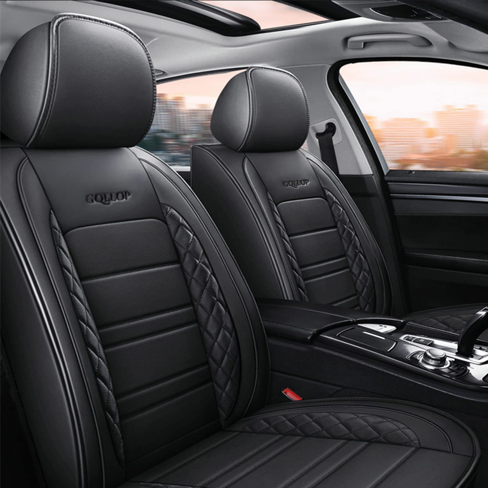 Fodera per cuscino per sedile  - Leather Car Seat Covers Full Set Universal recensione e prezzo
