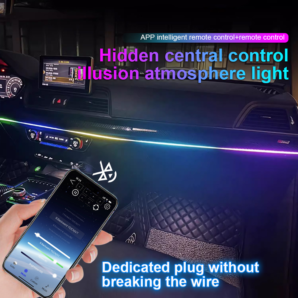 64 colori USB Auto LED Luce am - Led Ambient Interior Car Lights App Control recensione e prezzo
