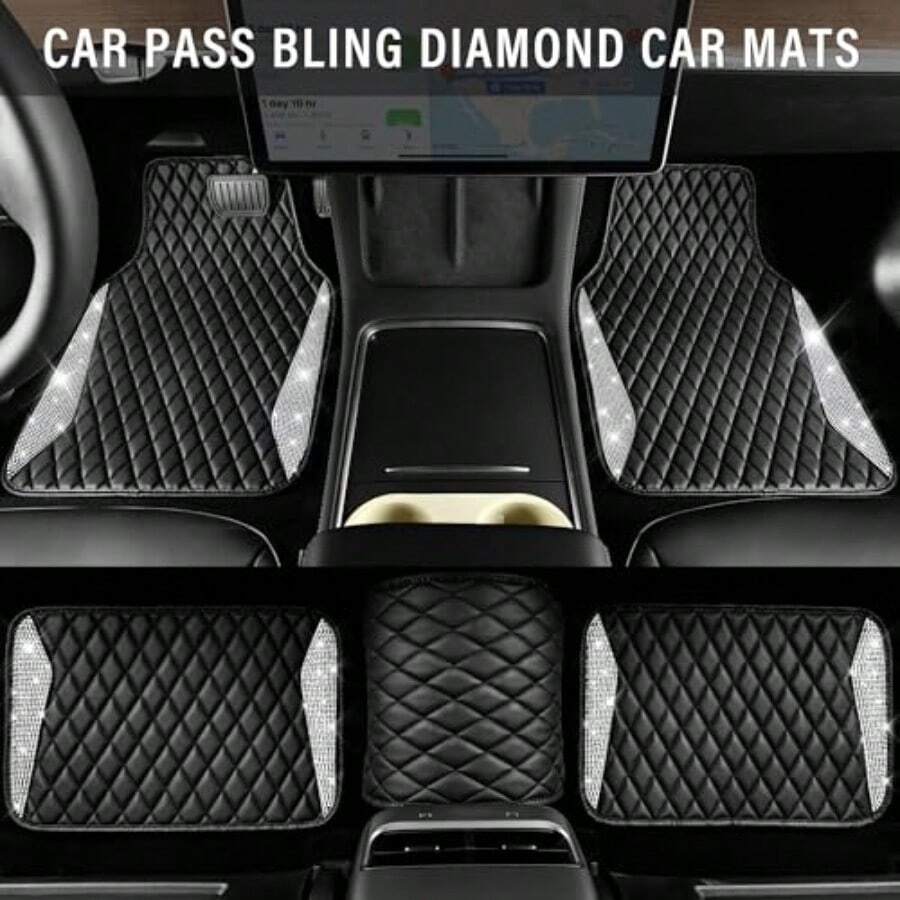 Tappetini Auto in Pelle con Di - Car Floor Mats Universal Waterproof Leather recensione e prezzo