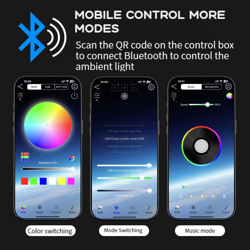 Luce ambientale a LED per auto - Led Ambient Interior Car Lights App Control recensione e prezzo