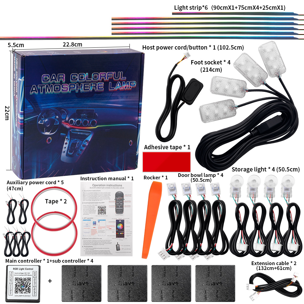 18 in 1 Dual Zone Symphony Str - Led Ambient Interior Car Lights App Control recensione e prezzo